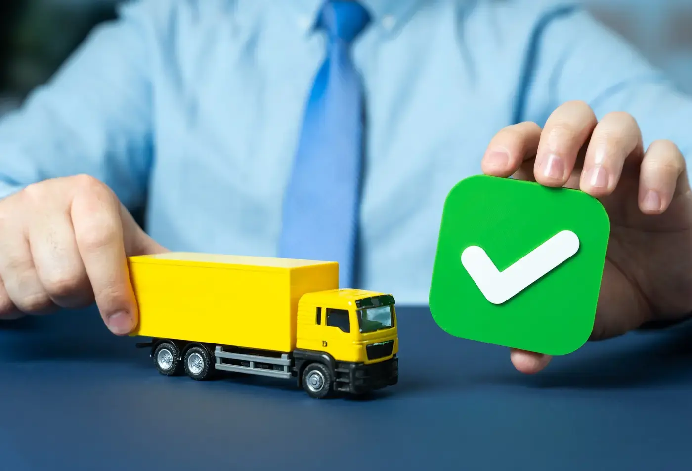 Trucking permits and tax paperwork on a desk